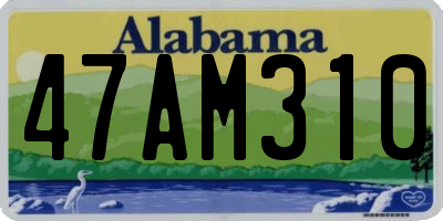AL license plate 47AM310