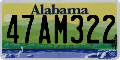 AL license plate 47AM322