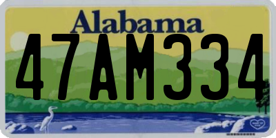 AL license plate 47AM334