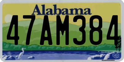 AL license plate 47AM384