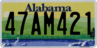 AL license plate 47AM421