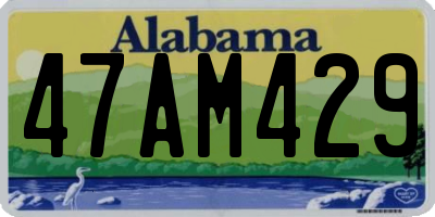 AL license plate 47AM429
