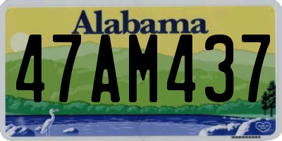 AL license plate 47AM437