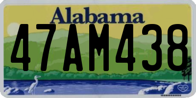 AL license plate 47AM438