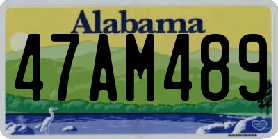 AL license plate 47AM489