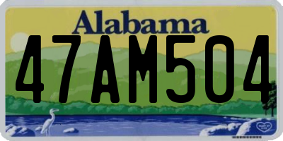 AL license plate 47AM504