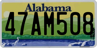 AL license plate 47AM508