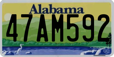 AL license plate 47AM592