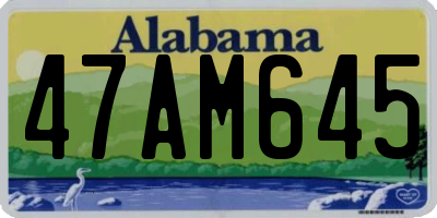 AL license plate 47AM645