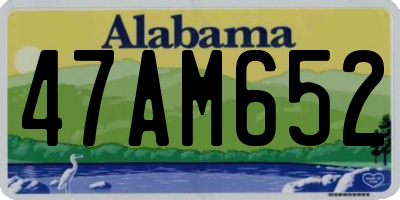 AL license plate 47AM652