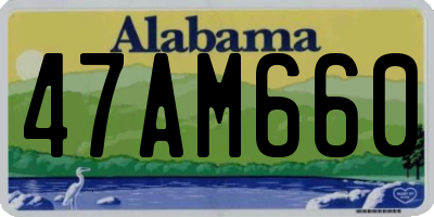 AL license plate 47AM660
