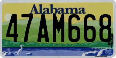 AL license plate 47AM668