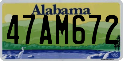 AL license plate 47AM672