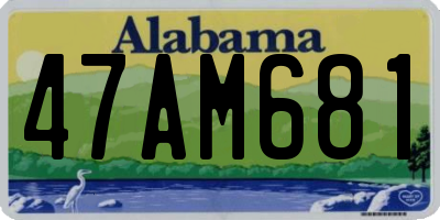 AL license plate 47AM681