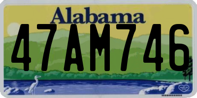 AL license plate 47AM746