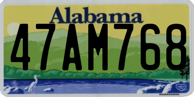 AL license plate 47AM768