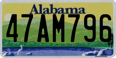 AL license plate 47AM796