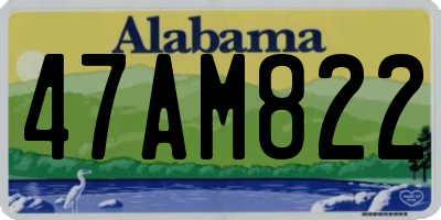 AL license plate 47AM822