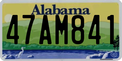 AL license plate 47AM841
