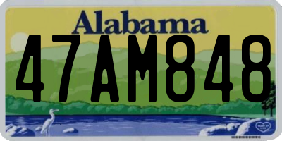 AL license plate 47AM848