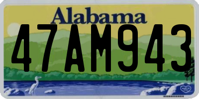 AL license plate 47AM943