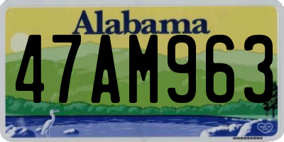 AL license plate 47AM963