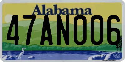 AL license plate 47AN006