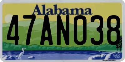 AL license plate 47AN038