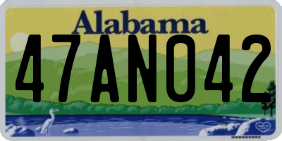 AL license plate 47AN042