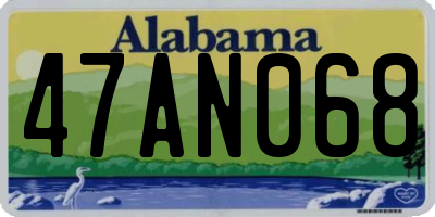 AL license plate 47AN068