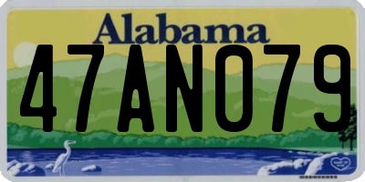 AL license plate 47AN079