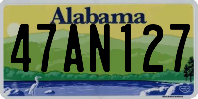 AL license plate 47AN127