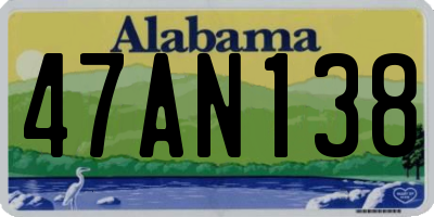 AL license plate 47AN138
