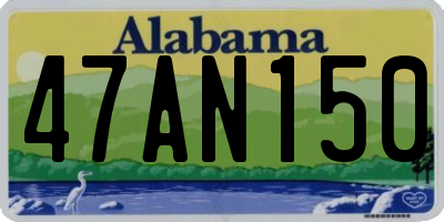 AL license plate 47AN150