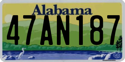 AL license plate 47AN187