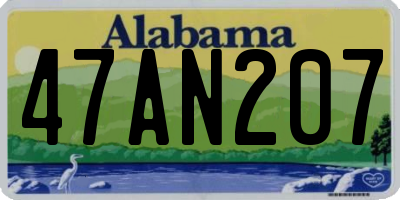 AL license plate 47AN207