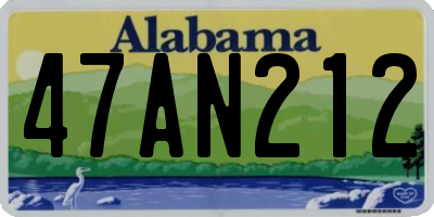 AL license plate 47AN212