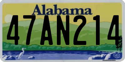 AL license plate 47AN214