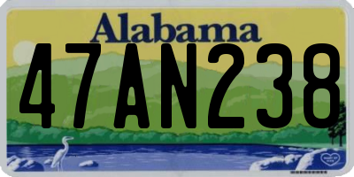 AL license plate 47AN238