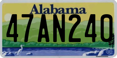 AL license plate 47AN240