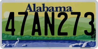 AL license plate 47AN273