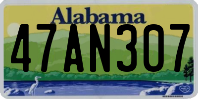 AL license plate 47AN307