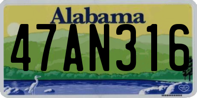 AL license plate 47AN316