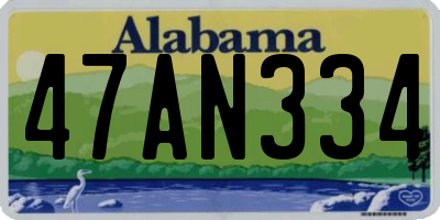 AL license plate 47AN334