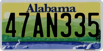 AL license plate 47AN335