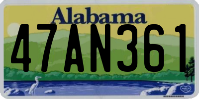 AL license plate 47AN361
