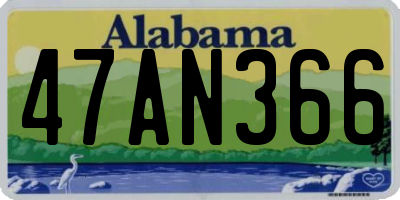 AL license plate 47AN366