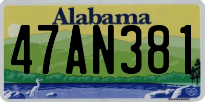 AL license plate 47AN381