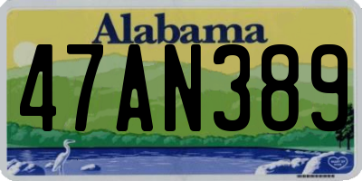 AL license plate 47AN389