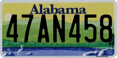 AL license plate 47AN458